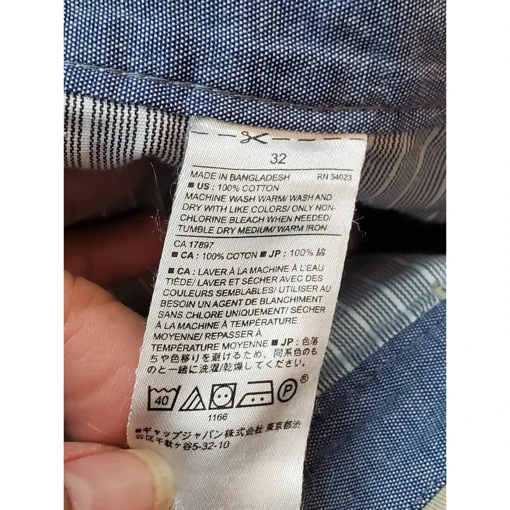 Banana Republic Men Shorts 32 Khaki Emerson Chino‎ Twill Palm Trees